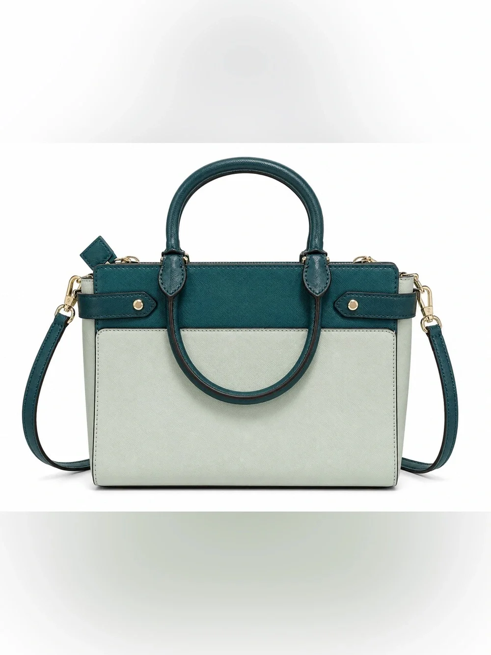kate spade Two-Tone Teal and Mint Leather Satchel